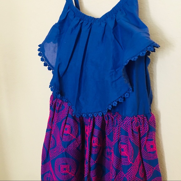 Boho blue and pink dress - Picture 3 of 5